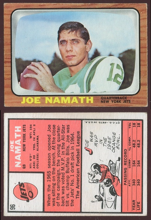 1966 Topps #96 - Joe Namath - good