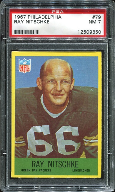 1967 Philadelphia #79 - Ray Nitschke - Psa 7 - Nearmint's Vintage 