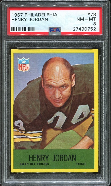 1967 Philadelphia #78 - Henry Jordan - PSA 8 - Nearmint's Vintage ...