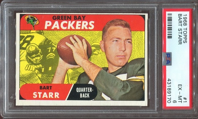 1968 Topps #1 - Bart Starr - PSA 6