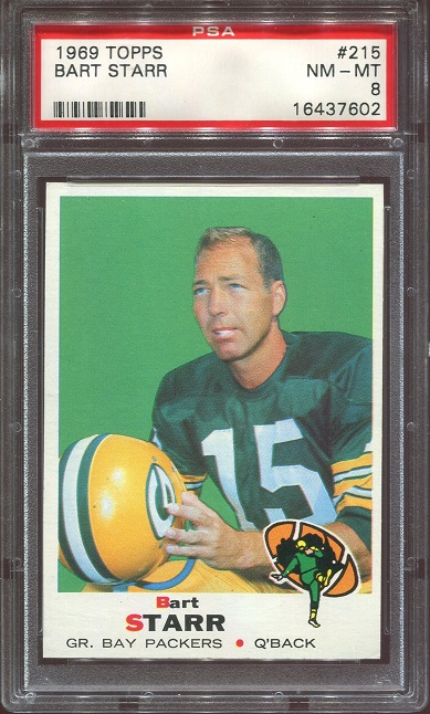 1969 Topps #215 - Bart Starr - PSA 8