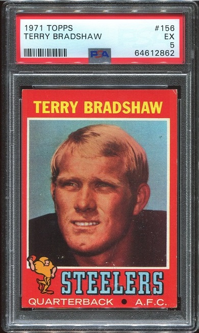 1971 Topps #156 - Terry Bradshaw - PSA 5