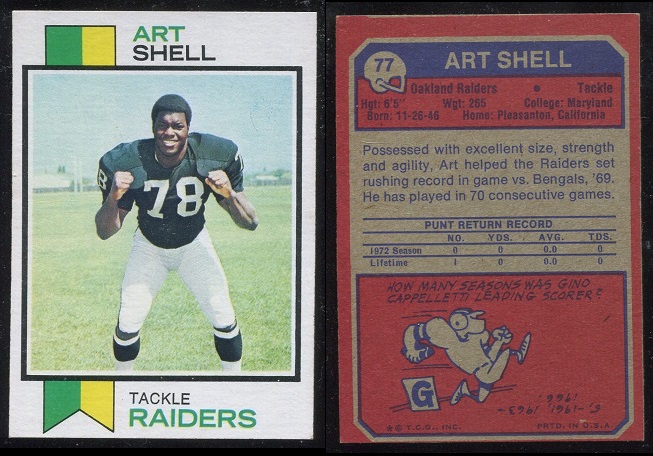 1973 Topps #77 - Art Shell - nm mc