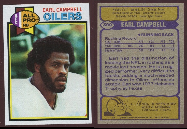 1979 Topps #390 - Earl Campbell - exmt+